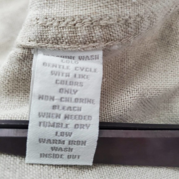 Charter Club Beige Embroidered Beaded Linen Jacket 2X Coastal Grandma 2X - Picture 6 of 6